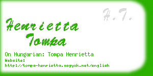 henrietta tompa business card